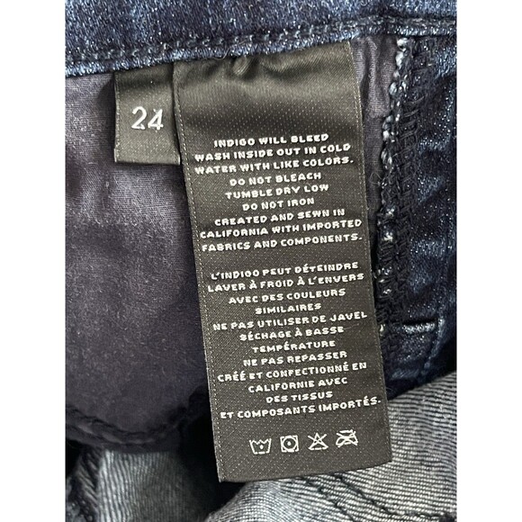 J Brand Jeans Super Skinny Mid Rise Braided Size 24 Frayed Hem Denim Blue - Picture 10 of 11